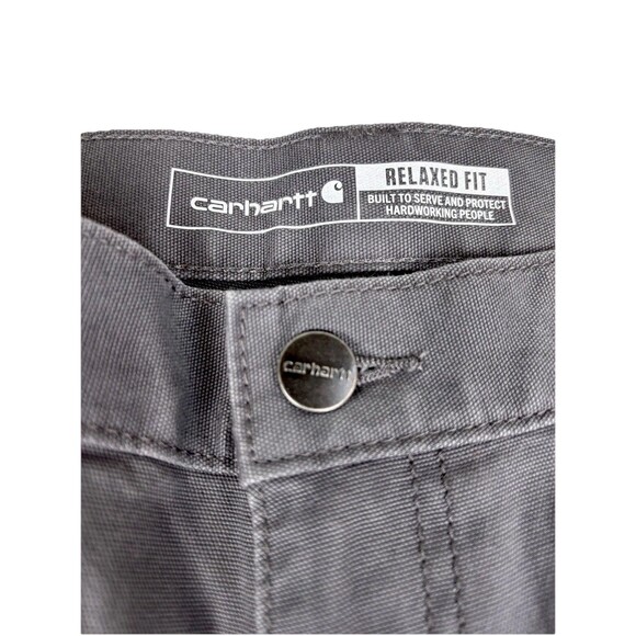 NWT Mens Carhartt Gray Pants 33x30 Rugged Flex Canvas Work Relaxed Fit BN2291-M - Picture 6 of 7